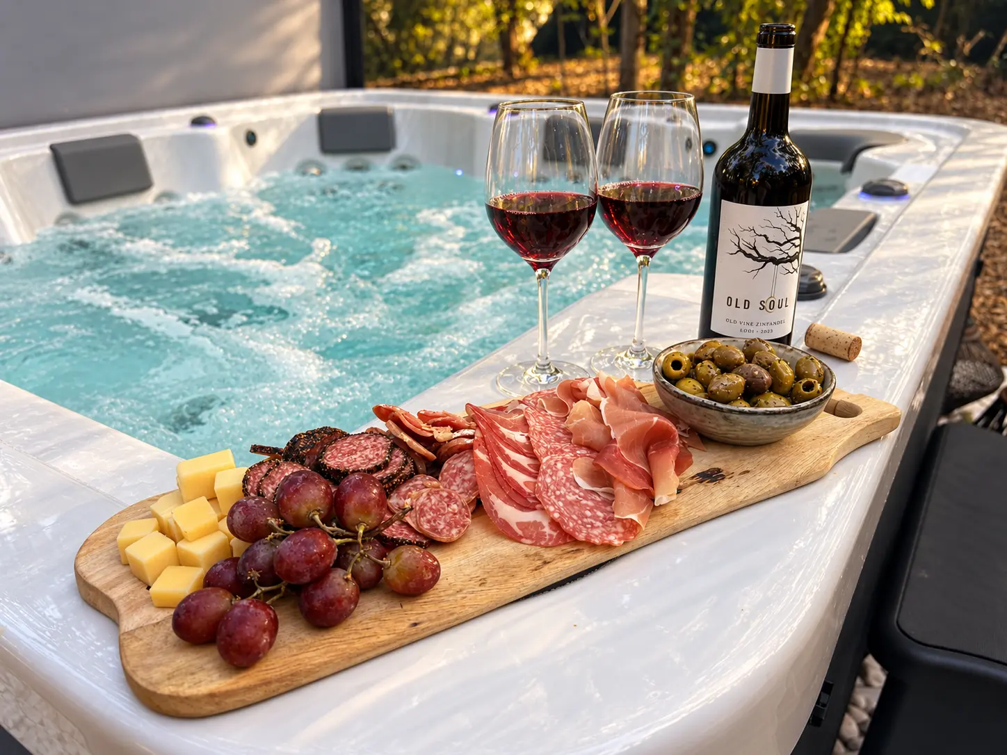 Genieten in de jacuzzi